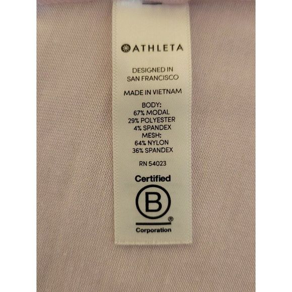 ATHLETA WOMEN'S BLUSH PINK T-SHIRT TOP TANK SIZE L #956 - Picture 8 of 9